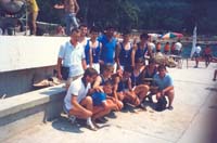 Omisalj5 Osmerac juniora prvak HR Hrboka Krsic Kacan Bacic Vuksan Dundov Matulina Jurin korm Grubsic  sa trener Romano Bajlo...